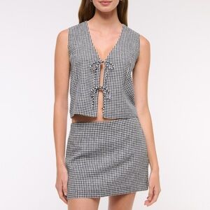 Black and White Gingham Set